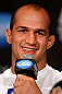 LAS VEGAS, NV - DECEMBER 27:  UFC heavyweight champion Junior dos Santos interacts with media during the final UFC 155 pre-fight press conference on December 27, 2012 at MGM Grand in Las Vegas, Nevada. (Photo by Josh Hedges/Zuffa LLC/Zuffa LLC via Getty Images)