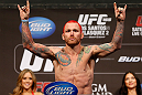 LAS VEGAS, NV - DECEMBER 28:  Chris Leben weighs in during the UFC 155 weigh-in on December 28, 2012 at MGM Grand Garden Arena in Las Vegas, Nevada. (Photo by Josh Hedges/Zuffa LLC/Zuffa LLC via Getty Images)