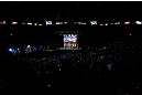 LAS VEGAS, NV - DECEMBER 28:  (L-R) UFC Heavyweight Champion Junior dos Santos and challenger Cain Velasquez face off during the UFC 155 weigh-in on December 28, 2012 at MGM Grand Garden Arena in Las Vegas, Nevada. (Photo by Josh Hedges/Zuffa LLC/Zuffa LLC via Getty Images)
