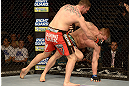 LAS VEGAS, NV - DECEMBER 29:  (L-R) Phil De Fries punches Todd Duffee during their heavyweight fight at UFC 155 on December 29, 2012 at MGM Grand Garden Arena in Las Vegas, Nevada. (Photo by Donald Miralle/Zuffa LLC/Zuffa LLC via Getty Images) *** Local Caption *** Phil De Fries; Todd Duffee