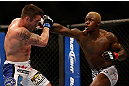 LAS VEGAS, NV - DECEMBER 29:  (R-L) Melvin Guillard punches Jamie Varner during their lightweight fight at UFC 155 on December 29, 2012 at MGM Grand Garden Arena in Las Vegas, Nevada. (Photo by Josh Hedges/Zuffa LLC/Zuffa LLC via Getty Images) *** Local Caption *** Melvin Guillard; Jamie Varner