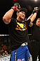 LAS VEGAS, NV - DECEMBER 29:  Yushin Okami reacts to being declared the winner over Alan Belcher after their middleweight fight at UFC 155 on December 29, 2012 at MGM Grand Garden Arena in Las Vegas, Nevada. (Photo by Josh Hedges/Zuffa LLC/Zuffa LLC via Getty Images) *** Local Caption *** Yushin Okami; Alan Belcher