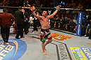 LAS VEGAS, NV - DECEMBER 29:  Jim Miller reacts to his victory over Joe Lauzon after their lightweight fight at UFC 155 on December 29, 2012 at MGM Grand Garden Arena in Las Vegas, Nevada. (Photo by Donald Miralle/Zuffa LLC/Zuffa LLC via Getty Images) *** Local Caption *** Joe Lauzon; Jim Miller