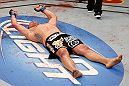 LAS VEGAS, NV - DECEMBER 29:  Cain Velasquez reacts to his victory over Junior dos Santos after their heavyweight championship fight at UFC 155 on December 29, 2012 at MGM Grand Garden Arena in Las Vegas, Nevada. (Photo by Josh Hedges/Zuffa LLC/Zuffa LLC via Getty Images) *** Local Caption *** Junior dos Santos; Cain Velasquez