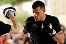 SAO PAULO, BRAZIL - JANUARY 16:  C.B. Dolloway participates in an open workout session for media and fans on January 16, 2013 at Parque Anhangabau in Sao Paulo, Brazil. (Photo by Josh Hedges/Zuffa LLC/Zuffa LLC via Getty Images)