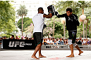 SAO PAULO, BRAZIL - JANUARY 16:  Milton Vieira participates in an open workout session for media and fans on January 16, 2013 at Parque Anhangabau in Sao Paulo, Brazil. (Photo by Josh Hedges/Zuffa LLC/Zuffa LLC via Getty Images)