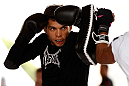 SAO PAULO, BRAZIL - JANUARY 16:  Milton Vieira participates in an open workout session for media and fans on January 16, 2013 at Parque Anhangabau in Sao Paulo, Brazil. (Photo by Josh Hedges/Zuffa LLC/Zuffa LLC via Getty Images)