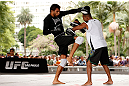 SAO PAULO, BRAZIL - JANUARY 16:  Milton Vieira participates in an open workout session for media and fans on January 16, 2013 at Parque Anhangabau in Sao Paulo, Brazil. (Photo by Josh Hedges/Zuffa LLC/Zuffa LLC via Getty Images)
