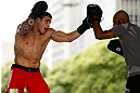 SAO PAULO, BRAZIL - JANUARY 16:  Daniel Sarafian participates in an open workout session for media and fans on January 16, 2013 at Parque Anhangabau in Sao Paulo, Brazil. (Photo by Josh Hedges/Zuffa LLC/Zuffa LLC via Getty Images)