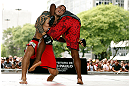 SAO PAULO, BRAZIL - JANUARY 16:  Daniel Sarafian participates in an open workout session for media and fans on January 16, 2013 at Parque Anhangabau in Sao Paulo, Brazil. (Photo by Josh Hedges/Zuffa LLC/Zuffa LLC via Getty Images)