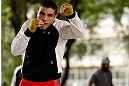 SAO PAULO, BRAZIL - JANUARY 16:  Daniel Sarafian participates in an open workout session for media and fans on January 16, 2013 at Parque Anhangabau in Sao Paulo, Brazil. (Photo by Josh Hedges/Zuffa LLC/Zuffa LLC via Getty Images)
