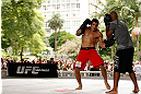 SAO PAULO, BRAZIL - JANUARY 16:  Daniel Sarafian participates in an open workout session for media and fans on January 16, 2013 at Parque Anhangabau in Sao Paulo, Brazil. (Photo by Josh Hedges/Zuffa LLC/Zuffa LLC via Getty Images)