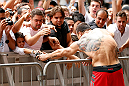 SAO PAULO, BRAZIL - JANUARY 16:  Vitor Belfort participates in an open workout session for media and fans on January 16, 2013 at Parque Anhangabau in Sao Paulo, Brazil. (Photo by Josh Hedges/Zuffa LLC/Zuffa LLC via Getty Images)