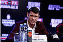 SAO PAULO, BRAZIL - JANUARY 17:  Michael Bisping interacts with media during a UFC press conference on January 17, 2013 at the Hilton Hotel in Sao Paulo, Brazil. (Photo by Josh Hedges/Zuffa LLC/Zuffa LLC via Getty Images)