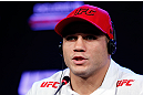 SAO PAULO, BRAZIL - JANUARY 17:  Daniel Sarafian interacts with media during a UFC press conference on January 17, 2013 at the Hilton Hotel in Sao Paulo, Brazil. (Photo by Josh Hedges/Zuffa LLC/Zuffa LLC via Getty Images)