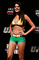 SAO PAULO, BRAZIL - JANUARY 18:  UFC Octagon Girl Camila Rodrigues de Oliveira stands on stage during the UFC on FX official weigh-in event on January 18, 2013 at Ibirapuera Gymnasium in Sao Paulo, Brazil. (Photo by Josh Hedges/Zuffa LLC/Zuffa LLC via Getty Images)