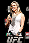 SAO PAULO, BRAZIL - JANUARY 18:  Paula Sack hosts a Q&A session before the UFC on FX official weigh-in event on January 18, 2013 at Ibirapuera Gymnasium in Sao Paulo, Brazil. (Photo by Josh Hedges/Zuffa LLC/Zuffa LLC via Getty Images)