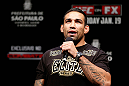 SAO PAULO, BRAZIL - JANUARY 18:  Fabricio Werdum interacts with fans during a Q&A session before the UFC on FX official weigh-in event on January 18, 2013 at Ibirapuera Gymnasium in Sao Paulo, Brazil. (Photo by Josh Hedges/Zuffa LLC/Zuffa LLC via Getty Images)