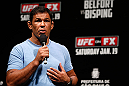 SAO PAULO, BRAZIL - JANUARY 18:  Antonio Rodrigo "Minotauro" Nogueira interacts with fans during a Q&A session before the UFC on FX official weigh-in event on January 18, 2013 at Ibirapuera Gymnasium in Sao Paulo, Brazil. (Photo by Josh Hedges/Zuffa LLC/Zuffa LLC via Getty Images)