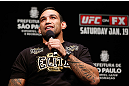 SAO PAULO, BRAZIL - JANUARY 18:  Fabricio Werdum interacts with fans during a Q&A session before the UFC on FX official weigh-in event on January 18, 2013 at Ibirapuera Gymnasium in Sao Paulo, Brazil. (Photo by Josh Hedges/Zuffa LLC/Zuffa LLC via Getty Images)