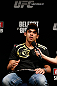 SAO PAULO, BRAZIL - JANUARY 18:  Renan Barao interacts with fans during a Q&A session before the UFC on FX official weigh-in event on January 18, 2013 at Ibirapuera Gymnasium in Sao Paulo, Brazil. (Photo by Josh Hedges/Zuffa LLC/Zuffa LLC via Getty Images)
