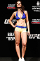 SAO PAULO, BRAZIL - JANUARY 18:  UFC Octagon Girl Aline Caroline Franzoi stands on stage during the UFC on FX official weigh-in event on January 18, 2013 at Ibirapuera Gymnasium in Sao Paulo, Brazil. (Photo by Josh Hedges/Zuffa LLC/Zuffa LLC via Getty Images)