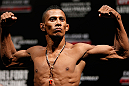 SAO PAULO, BRAZIL - JANUARY 18:  Yuri Alcantara weighs in during the UFC on FX official weigh-in event on January 18, 2013 at Ibirapuera Gymnasium in Sao Paulo, Brazil. (Photo by Josh Hedges/Zuffa LLC/Zuffa LLC via Getty Images)