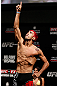 SAO PAULO, BRAZIL - JANUARY 18:  Godofredo "Pepey" Castro weighs in during the UFC on FX official weigh-in event on January 18, 2013 at Ibirapuera Gymnasium in Sao Paulo, Brazil. (Photo by Josh Hedges/Zuffa LLC/Zuffa LLC via Getty Images)