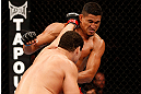 SAO PAULO, BRAZIL - JANUARY 19:  (L-R) Wagner Prado punches Ildemar Alcantara in their light heavyweight fight at the UFC on FX event on January 19, 2013 at Ibirapuera Gymnasium in Sao Paulo, Brazil. (Photo by Josh Hedges/Zuffa LLC/Zuffa LLC via Getty Images)