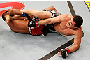 SAO PAULO, BRAZIL - JANUARY 19:  (L-R) Ildemar Alcantara secures a knee bar submission against Wagner Prado in their light heavyweight fight at the UFC on FX event on January 19, 2013 at Ibirapuera Gymnasium in Sao Paulo, Brazil. (Photo by Josh Hedges/Zuffa LLC/Zuffa LLC via Getty Images)