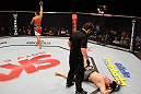 SAO PAULO, BRAZIL - JANUARY 19:  Ildemar Alcantara (L) reacts after defeating Wagner Prado in their light heavyweight fight at the UFC on FX event on January 19, 2013 at Ibirapuera Gymnasium in Sao Paulo, Brazil. (Photo by Josh Hedges/Zuffa LLC/Zuffa LLC via Getty Images)