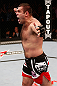 SAO PAULO, BRAZIL - JANUARY 19:  Gabriel Gonzaga reacts after defeating Ben Rothwell in their heavyweight fight at the UFC on FX event on January 19, 2013 at Ibirapuera Gymnasium in Sao Paulo, Brazil. (Photo by Josh Hedges/Zuffa LLC/Zuffa LLC via Getty Images)