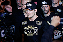 SAO PAULO, BRAZIL - JANUARY 19:  Michael Bisping enters the arena before his middleweight fight against Vitor Belfort at the UFC on FX event on January 19, 2013 at Ibirapuera Gymnasium in Sao Paulo, Brazil. (Photo by Josh Hedges/Zuffa LLC/Zuffa LLC via Getty Images)