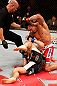 SAO PAULO, BRAZIL - JANUARY 19:  Vitor Belfort (top) punches down at Michael Bisping in their middleweight fight at the UFC on FX event on January 19, 2013 at Ibirapuera Gymnasium in Sao Paulo, Brazil. (Photo by Josh Hedges/Zuffa LLC/Zuffa LLC via Getty Images)