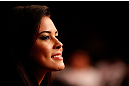SAO PAULO, BRAZIL - JANUARY 19:  UFC Octagon Girl Camila Rodrigues de Oliveira looks on during the UFC on FX event on January 19, 2013 at Ibirapuera Gymnasium in Sao Paulo, Brazil. (Photo by Josh Hedges/Zuffa LLC/Zuffa LLC via Getty Images)