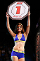 SAO PAULO, BRAZIL - JANUARY 19:  UFC Octagon Girl Aline Caroline Franzoi introduces a round during the UFC on FX event on January 19, 2013 at Ibirapuera Gymnasium in Sao Paulo, Brazil. (Photo by Josh Hedges/Zuffa LLC/Zuffa LLC via Getty Images)