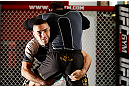 CHICAGO, IL - JANUARY 23:  Ricardo Lamas (L) conducts an open workout session for media on January 23, 2013 at UFC Gym in Chicago, Illinois. (Photo by Josh Hedges/Zuffa LLC/Zuffa LLC via Getty Images)
