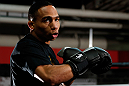 CHICAGO, IL - JANUARY 23:  John Dodson conducts an open workout session for media on January 23, 2013 at UFC Gym in Chicago, Illinois. (Photo by Josh Hedges/Zuffa LLC/Zuffa LLC via Getty Images)
