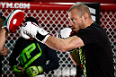 CHICAGO, IL - JANUARY 23:  Donald "Cowboy" Cerrone conducts an open workout session for media on January 23, 2013 at UFC Gym in Chicago, Illinois. (Photo by Josh Hedges/Zuffa LLC/Zuffa LLC via Getty Images)