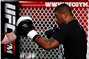 CHICAGO, IL - JANUARY 23:  Quinton "Rampage" Jackson conducts an open workout session for media on January 23, 2013 at UFC Gym in Chicago, Illinois. (Photo by Josh Hedges/Zuffa LLC/Zuffa LLC via Getty Images)