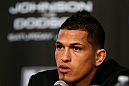 CHICAGO, IL - JANUARY 24:  Anthony Pettis interacts with media during the UFC on FOX press conference on January 24, 2013 at the United Center in Chicago, Illinois. (Photo by Josh Hedges/Zuffa LLC/Zuffa LLC via Getty Images)