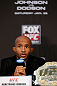 CHICAGO, IL - JANUARY 24:  UFC flyweight champion Demetrious "Mighty Mouse" Johnson interacts with media during the UFC on FOX press conference on January 24, 2013 at the United Center in Chicago, Illinois. (Photo by Josh Hedges/Zuffa LLC/Zuffa LLC via Getty Images)
