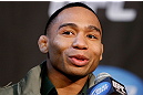 CHICAGO, IL - JANUARY 24:  John Dodson interacts with media during the UFC on FOX press conference on January 24, 2013 at the United Center in Chicago, Illinois. (Photo by Josh Hedges/Zuffa LLC/Zuffa LLC via Getty Images)