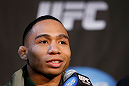 CHICAGO, IL - JANUARY 24:  John Dodson interacts with media during the UFC on FOX press conference on January 24, 2013 at the United Center in Chicago, Illinois. (Photo by Josh Hedges/Zuffa LLC/Zuffa LLC via Getty Images)