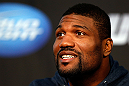 CHICAGO, IL - JANUARY 24:  Quinton "Rampage" Jackson interacts with media during the UFC on FOX press conference on January 24, 2013 at the United Center in Chicago, Illinois. (Photo by Josh Hedges/Zuffa LLC/Zuffa LLC via Getty Images)