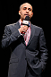 CHICAGO, IL - JANUARY 25:  Jon Anik interacts with fans during a Q&A session before the UFC on FOX weigh-in on January 25, 2013 at the Chicago Theatre in Chicago, Illinois. (Photo by Josh Hedges/Zuffa LLC/Zuffa LLC via Getty Images)
