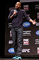 CHICAGO, IL - JANUARY 25:  UFC light heavyweight champion Jon Jones interacts with fans during a Q&A session before the UFC on FOX weigh-in on January 25, 2013 at the Chicago Theatre in Chicago, Illinois. (Photo by Josh Hedges/Zuffa LLC/Zuffa LLC via Getty Images)