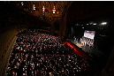CHICAGO, IL - JANUARY 25:  A general view of the theatre as Anthony Pettis and Donald "Cowboy" Cerrone face off during the UFC on FOX weigh-in on January 25, 2013 at the Chicago Theatre in Chicago, Illinois. (Photo by Josh Hedges/Zuffa LLC/Zuffa LLC via Getty Images)