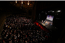 CHICAGO, IL - JANUARY 25:  A general view of the theatre as Quinton "Rampage" Jackson and Glover Teixeira face off during the UFC on FOX weigh-in on January 25, 2013 at the Chicago Theatre in Chicago, Illinois. (Photo by Josh Hedges/Zuffa LLC/Zuffa LLC via Getty Images)