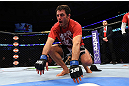 CHICAGO, IL - JANUARY 26:  David Mitchell celebrates after defeating Simeon Thoresen during their Welterweight Bout part of Facebook Prelims at United Center on January 26, 2013 in Chicago, Illinois.  (Photo by Al Bello/Zuffa LLC/Zuffa LLC Via Getty Images)